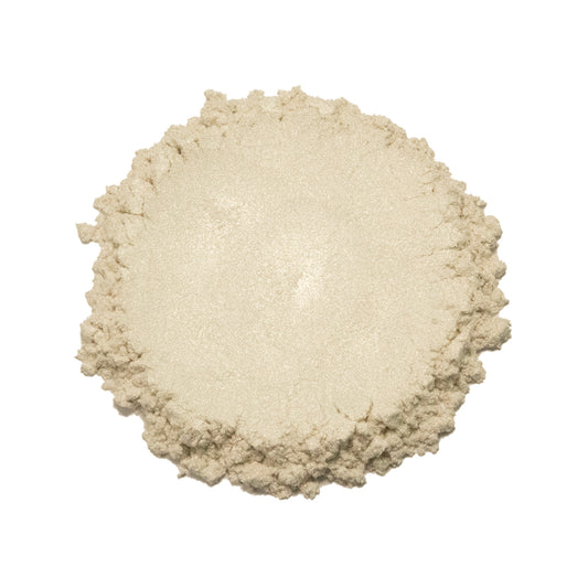 CP-205 Pearl Gold Interference Mica Powder: Pearl luster white powder with a gold reflection for Cosmetics, Epoxy Resin, Auto Paint, House Paint, Water Colors, Soap Making, Candle Making, Plastic, Jewelry, Glass, Ceramics, Silicone and many other industrial and craft applications.