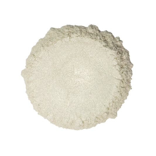 CP-249 Flash Gold Interference Mica Powder: Sparkly white powder with gold reflection for Cosmetics, Epoxy Resin, Auto Paint, House Paint, Water Colors, Soap Making, Candle Making, Plastic, Jewelry, Glass, Ceramics, Silicone and many other industrial and craft applications.