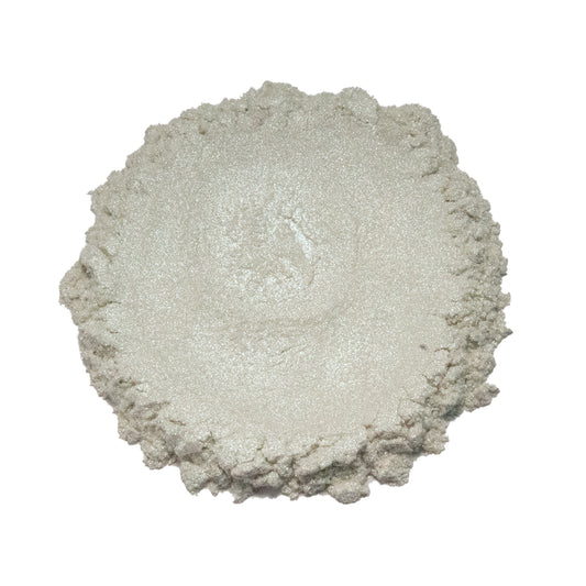 CP-299 Flash Green Interference Mica Powder: Sparkly white powder with green reflection for Cosmetics, Epoxy Resin, Auto Paint, House Paint, Water Colors, Soap Making, Candle Making, Plastic, Jewelry, Glass, Ceramics, Silicone and many other industrial and craft applications.