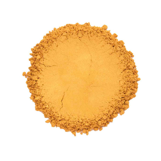 CP-309 Fine Satin Gold is a gold Low Luster Mica Powder w/ a less than 15 micron size.  Approved for cosmetic use w/o restrictions & available in a variety of sizes.  Popular for Cosmetic, Epoxy, Resin, Nail Polish, Polymer Clay, Paint, Soap, Candle, Plastic, Jewelry, Glass, Ceramic, Silicone, & many other applications.