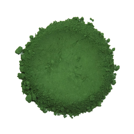 CP-50001 Chromium Green:  Chromium Green Oxide is the basis for most Green Micas. It is popular for soap makers as it does not bleed or morph. For Cosmetics (not approved for use on lips) , Epoxy Resin, Nail Art, Nail Polish, Polymer Clay,  Auto Paint, House Paint, Water Colors, Soap Making, Candle Making, Plastic, Jewelry, Glass, Ceramics, Silicone and many other industrial and craft applications.
