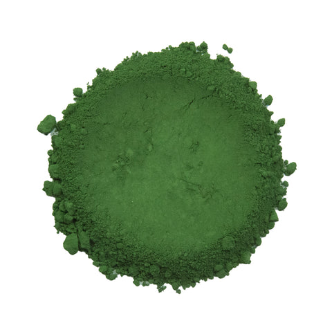 CP-50001 Chromium Green:  Chromium Green Oxide is the basis for most Green Micas. It is popular for soap makers as it does not bleed or morph. For Cosmetics (not approved for use on lips) , Epoxy Resin, Nail Art, Nail Polish, Polymer Clay,  Auto Paint, House Paint, Water Colors, Soap Making, Candle Making, Plastic, Jewelry, Glass, Ceramics, Silicone and many other industrial and craft applications. 
