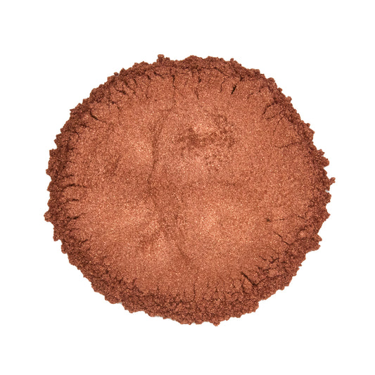 CP-532 Flash Red Brown is a Shimmering Luster Mica Powder w/ a 10-100 micron size.
Approved for cosmetic use w/o restriction and available in a variety of sizes.
Popular for Cosmetic, Epoxy, Resin, Nail Polish, Polymer Clay, Paint, Soap, Candle, Plastic, Jewelry, Glass, Ceramic, Silicone, and many other applications.