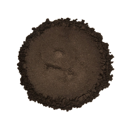 CP-6081 Chesnut Brown is a darker brown Pearl Luster Mica Powder w/ a 10-60 micron size.  Approved for cosmetic use w/o restriction & available in a variety of sizes.  Popular for Cosmetic, Epoxy, Resin, Nail Polish, Polymer Clay, Paint, Soap, Candle, Plastic, Jewelry, Glass, Ceramic, Silicone, & other applications.
