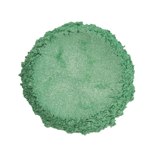 CP-6514 Shimmer Green: Shimmering Luster Powder for Cosmetics, Epoxy Resin, Nail Art, Nail Polish, Polymer Clay,  Auto Paint, House Paint, Water Colors, Soap Making, Candle Making, Plastic, Jewelry, Glass, Ceramics, Silicone and many other industrial and craft applications.