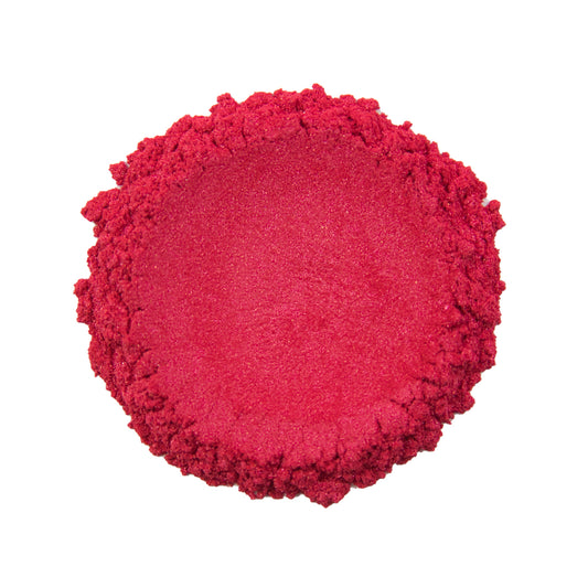 CP-7415 Syn Red Marilyn is a Red Pearl Luster Synthetic Mica Powder with a 10-60 micron size.  Approved for cosmetic use & available in a variety of sizes.  Popular for Cosmetic, Epoxy, Resin, Nail Polish, Polymer Clay, Paint, Soap, Candle, Plastic, Jewelry, Glass, Ceramic, Silicone, & many other applications.