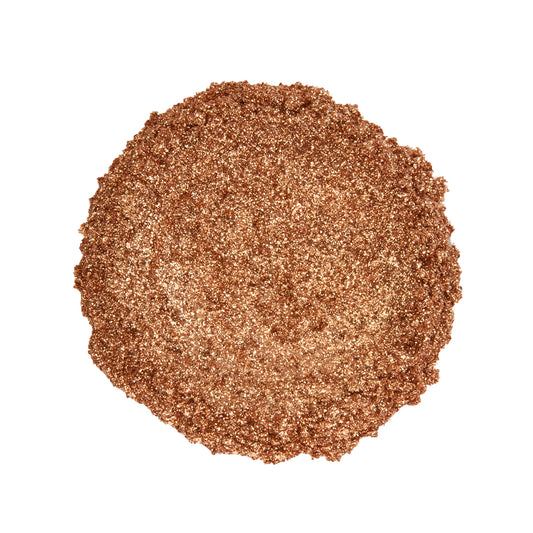 CP-7541 Super Shimmer Bronze is a Glittering Luster Synthetic Fluorphlogopite (Synthetic Mica) Powder w/ a 40-200 micron size.
Approved for cosmetic use w/o restriction and available in a variety of sizes.
Popular for Cosmetic, Epoxy, Resin, Nail Polish, Polymer 
Approved for cosmetic use w/o restriction and available in a variety of sizes.
Popular for Cosmetic, Epoxy, Resin, Nail Polish, Polymer Clay, Paint, Watercolor, Soap, Candle, Plastic, Jewelry, Glass, Ceramic, Silicone, & many other applications.