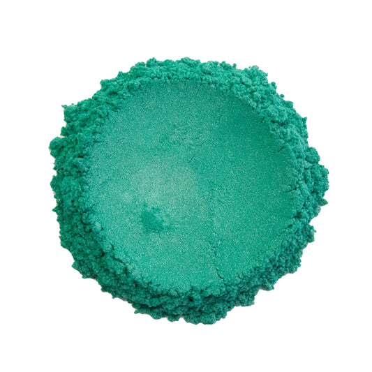 CP-6058 Aqua Green is a Greenish Pearl Luster Mica Powder with a 10-60 micron size.  Approved for cosmetic use WITH restrictions and available in a variety of sizes.  Popular for Limited Cosmetic, Epoxy, Resin, Nail Polish, Polymer Clay, Paint, Soap, Candle, Plastic, Jewelry, Glass, Ceramic, Silicone, and many other applications.