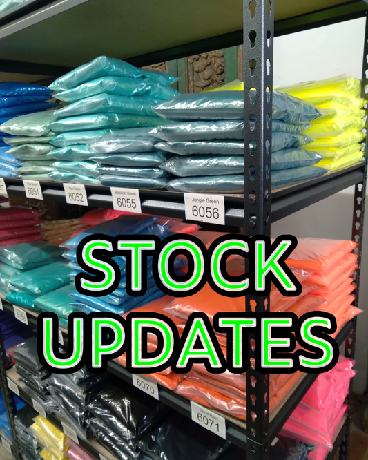 Restocking Update! New Stock Added!