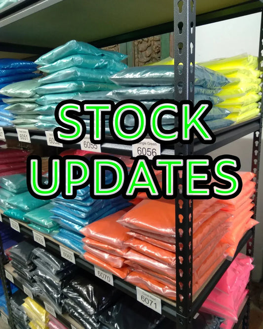 Restocking Update! New Stock Added!