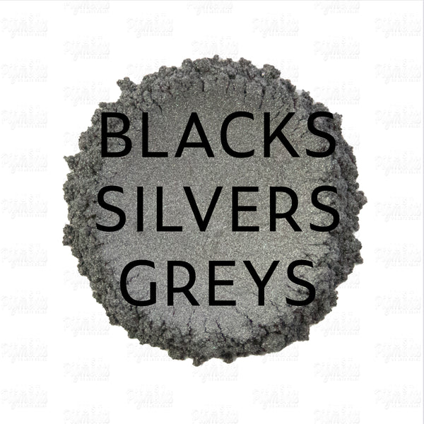 Blacks Silvers and Greys
