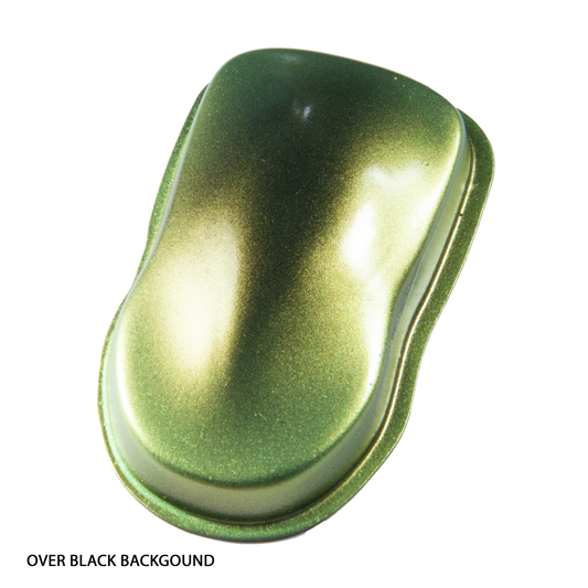 CP-6511 Golden Green is a gold-ish green Pearl Luster Mica Powder w/ a 10-60 micron size. Popular for Limited Cosmetic, Epoxy, Resin, Nail Polish, Polymer Clay, Paint, Soap, Candle, Plastic, Jewelry, Glass, Ceramic, Silicone, & other applications.