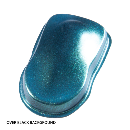 CP-7699 Superstar Blue Green is a Sparkling Luster Synthetic Fluorphlogopite (Synthetic Mica) Powder w/ a 30-150 micron size & Duo Chrome qualities.

Approved for cosmetic use WITH restriction and available in a variety of sizes.

Popular for Limited Cosmetic, Epoxy, Resin, Nail Polish, Polymer Clay, Paint, Watercolor, Soap, Candle, Plastic, Jewelry, Glass, Ceramic, Silicone, & many other applications.
