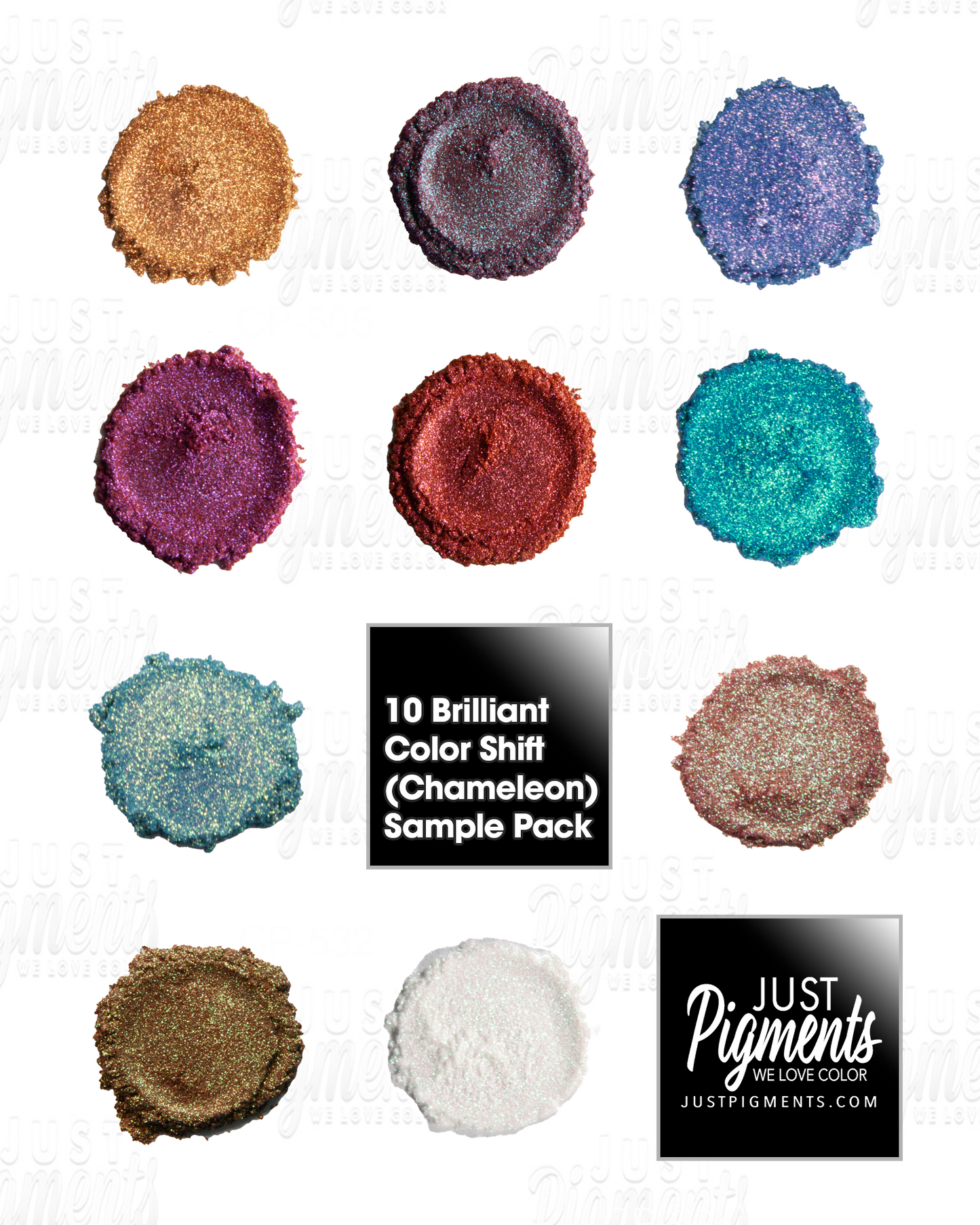 Sample Pack 10 Brilliant Color Shift (Chameleon) Colors