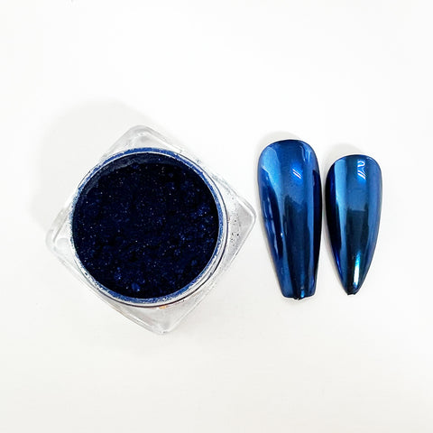 CP-DF01 Mirror Blue (Chrome) is a Mirror Pigment Powder with a 10-60 micron size.  Not approved for cosmetic use, but OK for nail applications.  Popular uses include Epoxy, Resin, Nail Polish, Polymer Clay, Auto Paint, House Paint, Water Color, Plastic, Ceramic, Silicone, and many other industrial & craft applications*