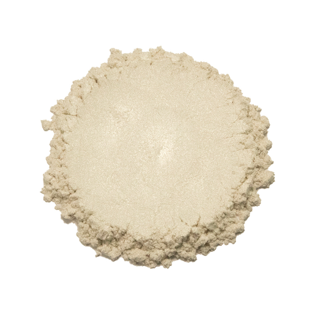 CP-205 Pearl Gold Interference Mica Powder: Pearl luster white powder with a gold reflection for Cosmetics, Epoxy Resin, Auto Paint, House Paint, Water Colors, Soap Making, Candle Making, Plastic, Jewelry, Glass, Ceramics, Silicone and many other industrial and craft applications. 
