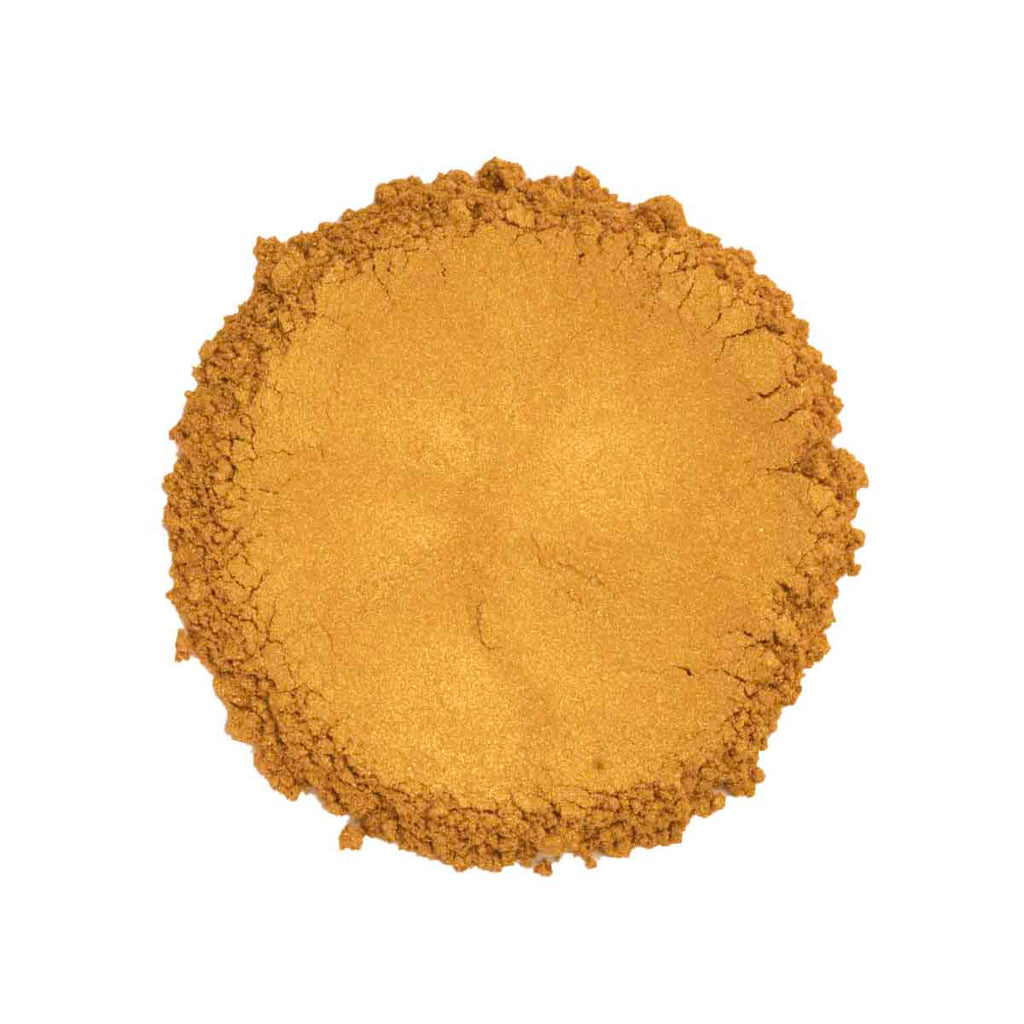CP-303 Royal Gold: Pearl Luster Powder for Cosmetics, Epoxy Resin, Nail Art, Nail Polish, Polymer Clay,  Auto Paint, House Paint, Water Colors, Soap Making, Candle Making, Plastic, Jewelry, Glass, Ceramics, Silicone and many other industrial and craft applications. 