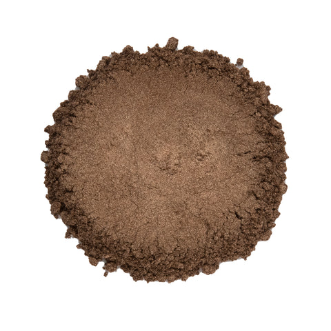 CP-510 Coffee is a brown Pearl Luster Mica Powder with a 10-60 micron size.  Approved for cosmetic use without restriction and available in a variety of sizes.  Popular for Cosmetic, Epoxy, Resin, Nail Polish, Polymer Clay, Paint, Soap, Candle, Plastic, Jewelry, Glass, Ceramic, Silicone, and many other applications.