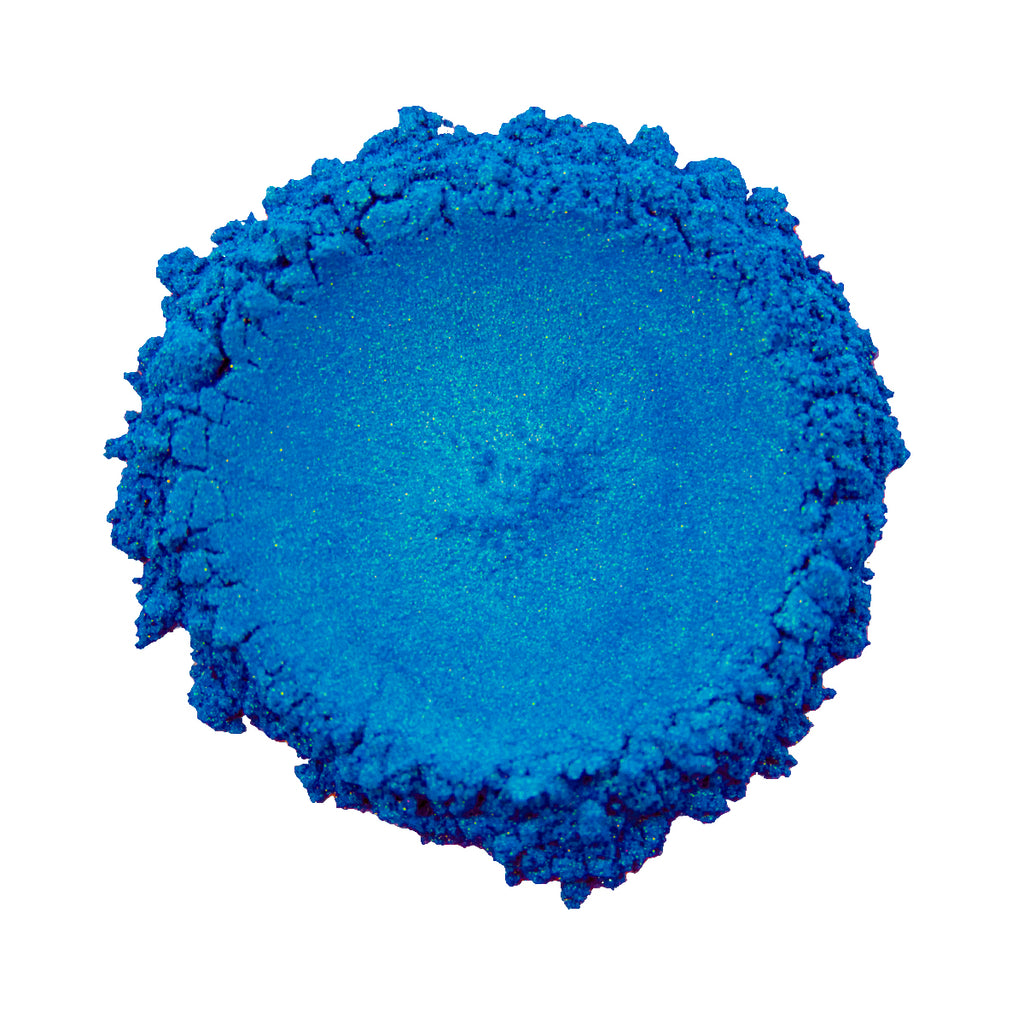 CP-6046 Iridescent (Peacock) Blue: Pearl Luster Powder for Cosmetics, Epoxy Resin, Nail Art, Nail Polish, Polymer Clay,  Auto Paint, House Paint, Water Colors, Soap Making, Candle Making, Plastic, Jewelry, Glass, Ceramics, Silicone and many other industrial and craft applications. 