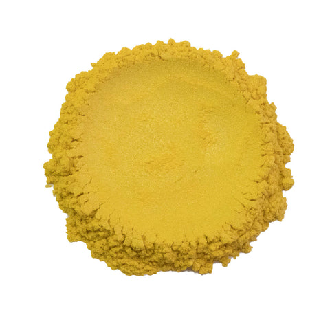 CP-6113 Magic Yellow : Pearl Luster Powder for Cosmetics, Epoxy Resin, Nail Art, Nail Polish, Polymer Clay,  Auto Paint, House Paint, Water Colors, Soap Making, Candle Making, Plastic, Jewelry, Glass, Ceramics, Silicone and many other industrial and craft applications. 