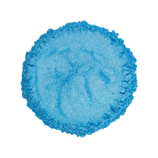 CP-6412 Shimmer Blue: Shimmering Luster Powder for Cosmetics, Epoxy Resin, Nail Art, Nail Polish, Polymer Clay,  Auto Paint, House Paint, Water Colors, Soap Making, Candle Making, Plastic, Jewelry, Glass, Ceramics, Silicone and many other industrial and craft applications. 