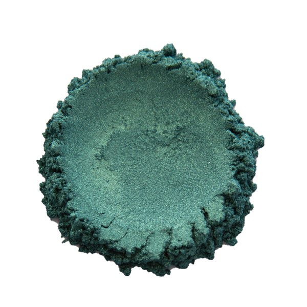 CP-67635 Darkstar Blue Green is a Duochrome Pearl Luster Mica Powder w/ a 10-60 micron size.  Approved for cosmetic use W/ restrictions & available in a variety of sizes.  Popular for Limited Cosmetic, Epoxy, Resin, Nail Polish, Polymer Clay, Paint, Soap, Candle, Plastic, Jewelry, Glass, Ceramic, Silicone, & more.