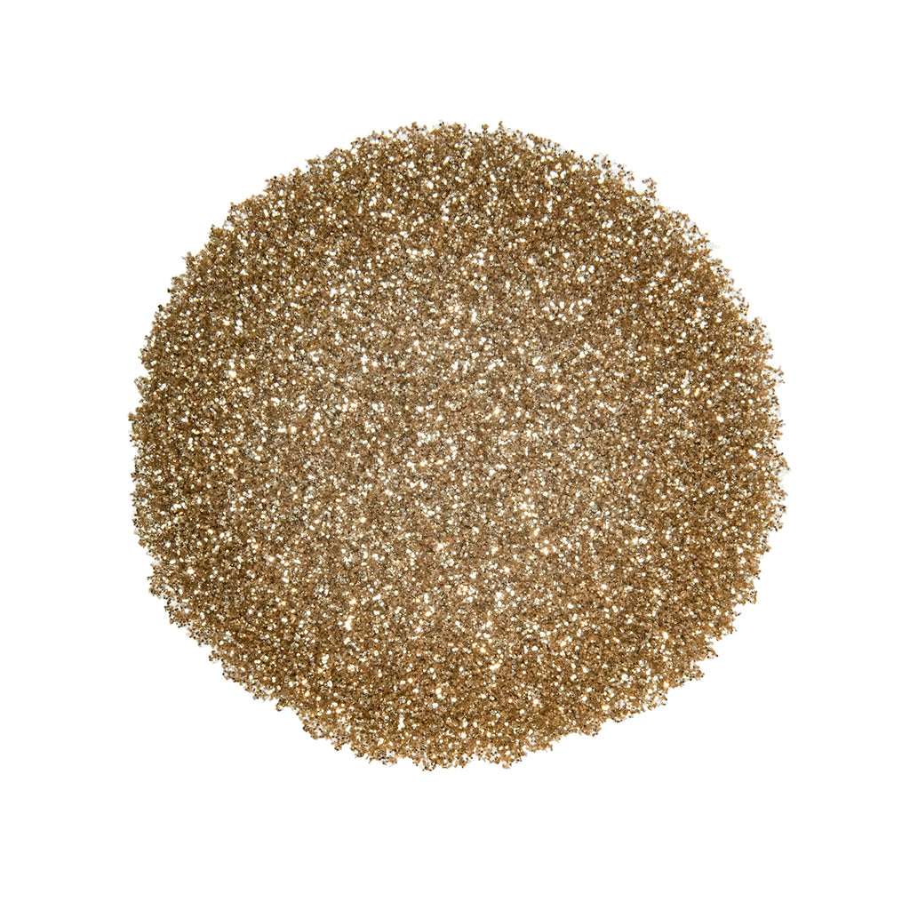 CP-B004 Bio Glitter Platinum Gold is a Gold colored Earth Friendly Glitter with a 200 micron size (.008 HEX size) . Approved for external use ONLY & available in a variety of sizes.  Popular for Limited Cosmetic, Epoxy, Resin, Nail Polish, Polymer Clay, Paint, Candle, Plastic, Ceramic, Silicone, & many other applications.