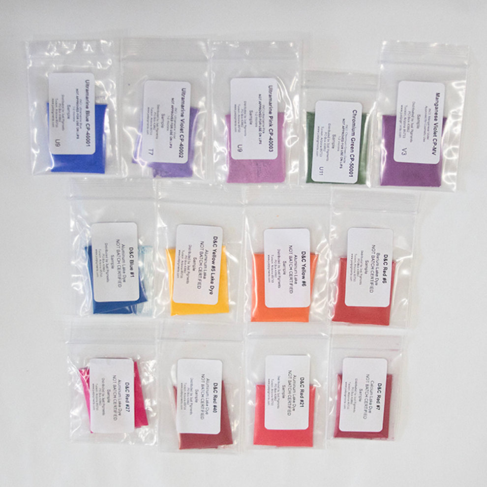Sample Matte Color Sample Pack 13 Matte Colors (Pigments Without Mica) – Just Pigments