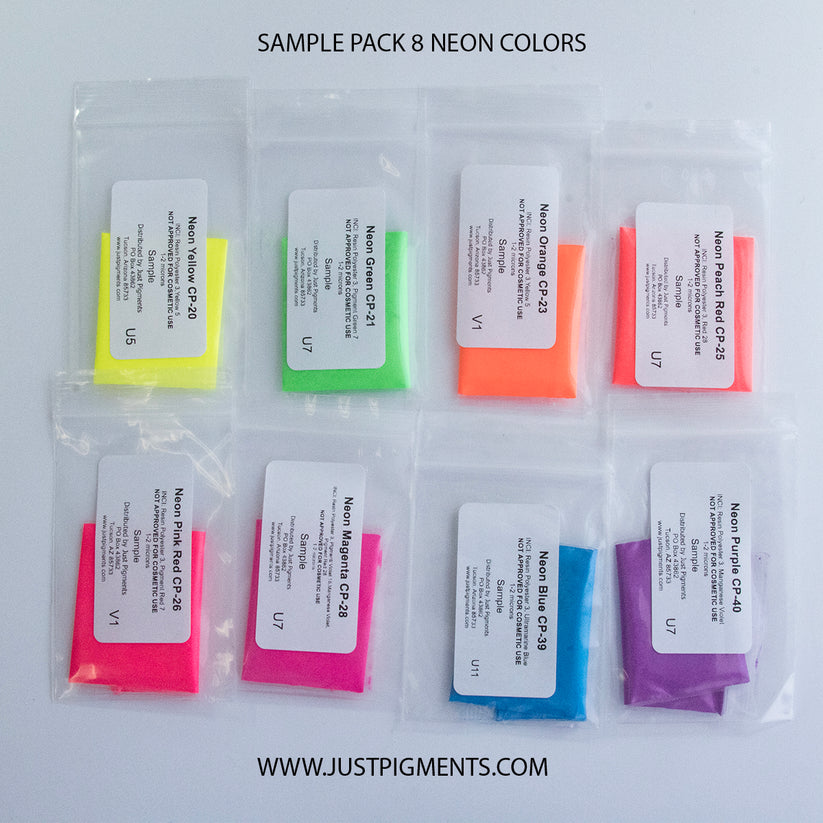 Color Sample Pack Sample Pack 8 Neon Colors – Just Pigments