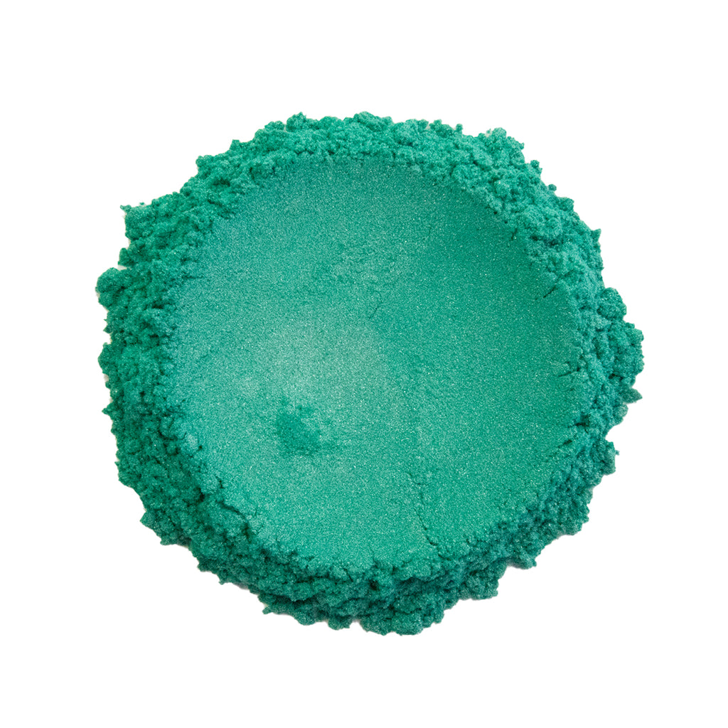 CP-6058 Aqua Green is a Greenish Pearl Luster Mica Powder with a 10-60 micron size.  Approved for cosmetic use WITH restrictions and available in a variety of sizes.  Popular for Limited Cosmetic, Epoxy, Resin, Nail Polish, Polymer Clay, Paint, Soap, Candle, Plastic, Jewelry, Glass, Ceramic, Silicone, and many other applications.